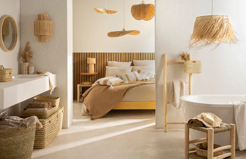 Suspension en raphia